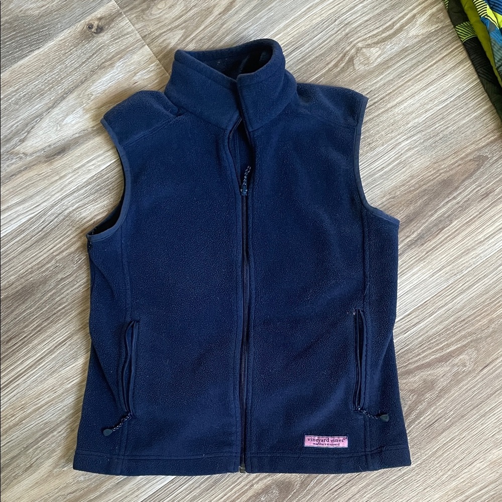 Vineyard Vines Midnight Blue Fleece Vest